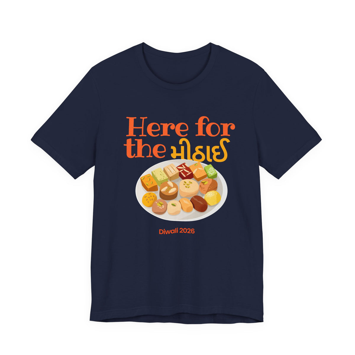 Here for the Mithai Diwali t-shirt in navy