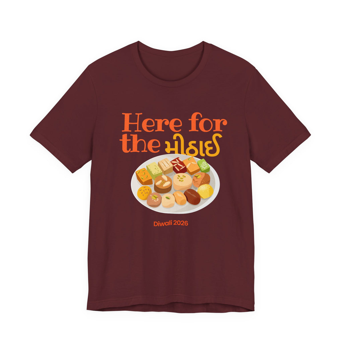 Here for the Mithai Diwali t-shirt in maroon