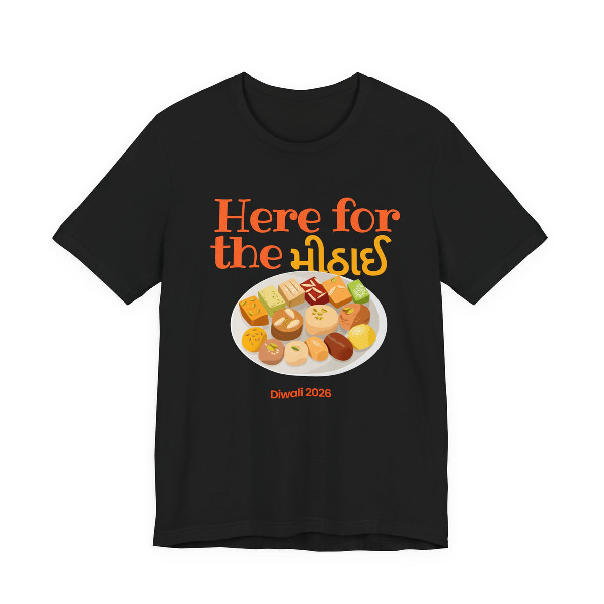 Here for the Mithai Diwali t-shirt in black